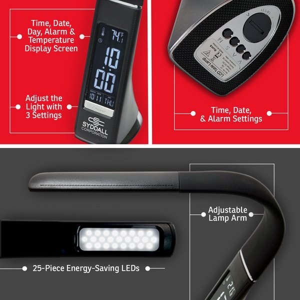 Executive Desk Lamp w/ Multi-Function Display