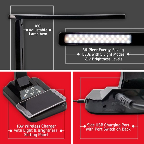 Limelight Desk Lamp w/ Wireless Charger