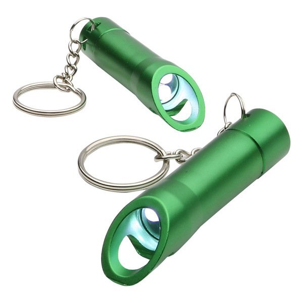 Aluminum LED Light w/ Bottle Opener & Key Chain