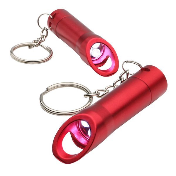 Aluminum LED Light w/ Bottle Opener & Key Chain
