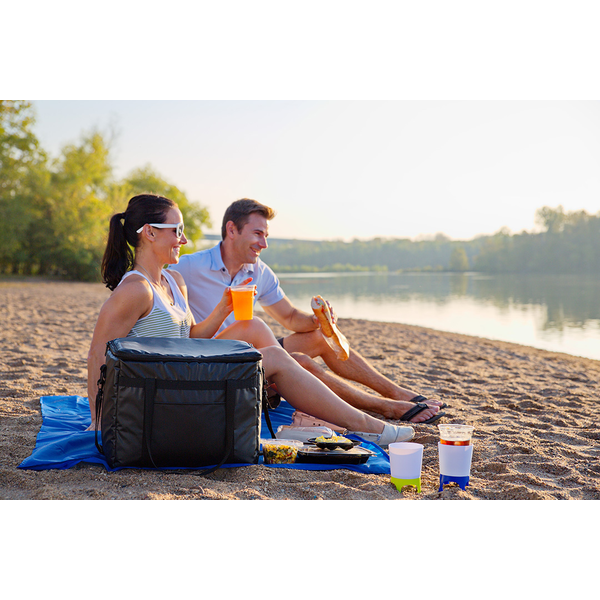 Rendezvous Foldable Picnic Blanket w/ Pouch, 43" x 57"