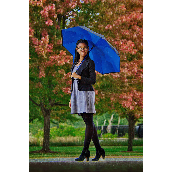 Skyline Two-Tone Inversion Umbrella, 44" Arc