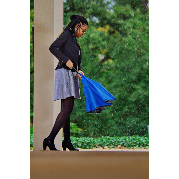 Skyline Two-Tone Inversion Umbrella, 44" Arc