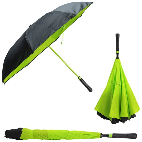 Skyline Two-Tone Inversion Umbrella, 44" Arc