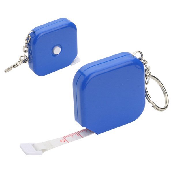 Square Tape Measure w/ Key Chain, 5'