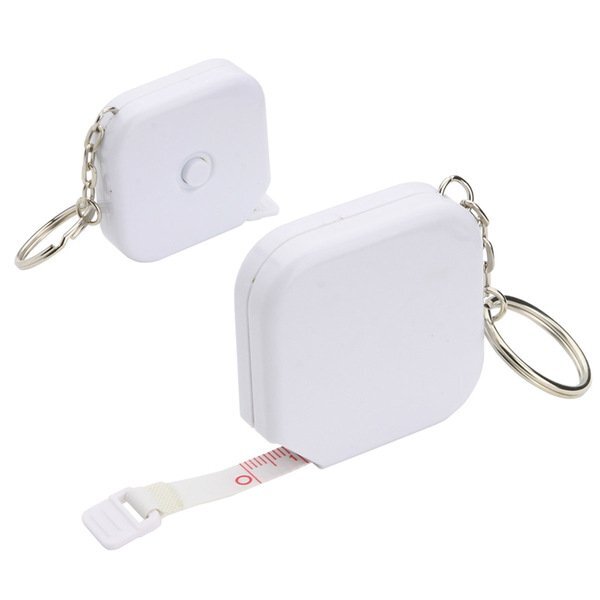 Square Tape Measure w/ Key Chain, 5'