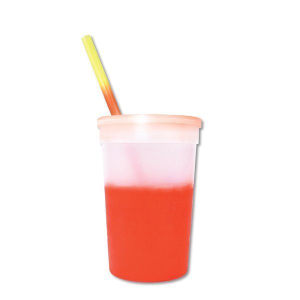 Mood Color Changing Stadium Cup Straw & Lid Set, 22oz.