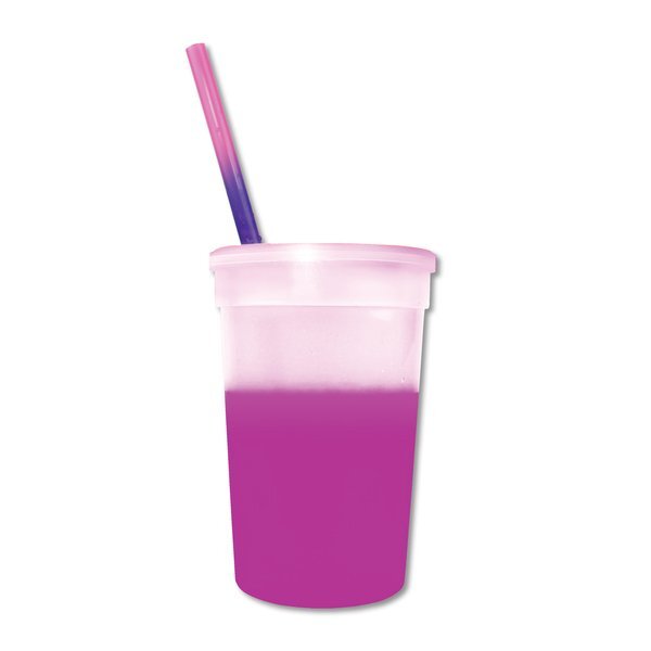 Mood Color Changing Stadium Cup Straw & Lid Set, 22oz.