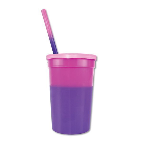 Mood Color Changing Stadium Cup Straw & Lid Set, 22oz.