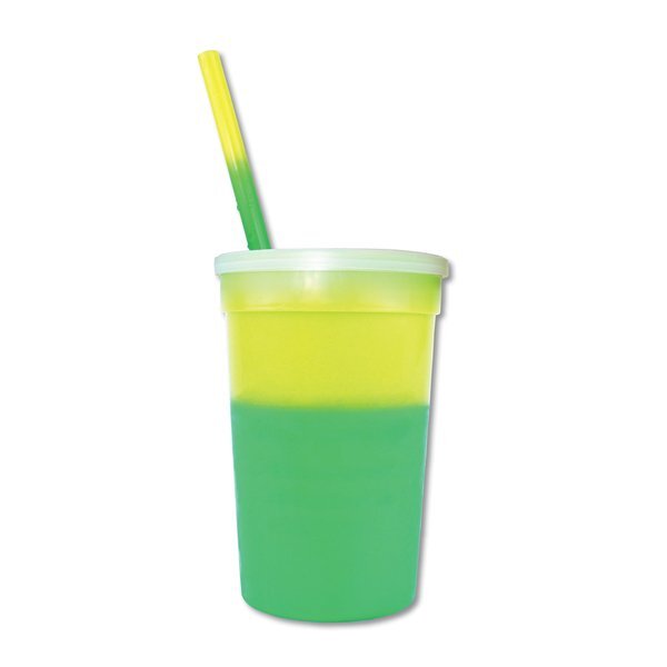 Mood Color Changing Stadium Cup Straw & Lid Set, 22oz.