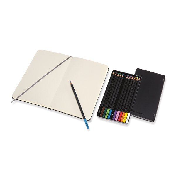 Moleskine® Sketchbook & Watercolor Pencils Coloring Kit