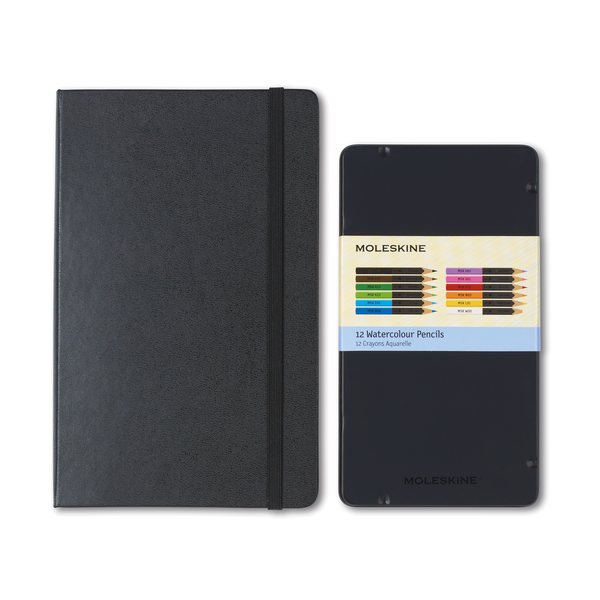Moleskine® Sketchbook & Watercolor Pencils Coloring Kit