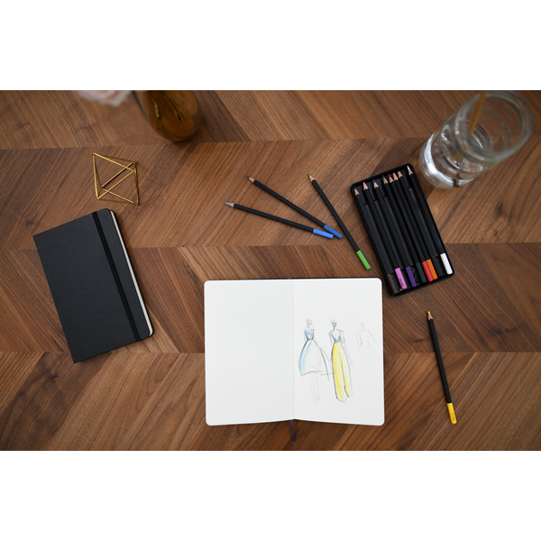 Moleskine® Sketchbook & Watercolor Pencils Coloring Kit