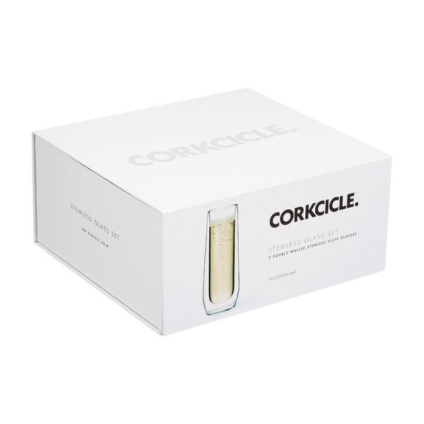 Corkcicle® Flute Glass Gift Set