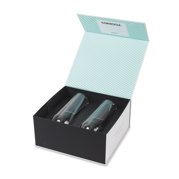Corkcicle® Flute Glass Gift Set