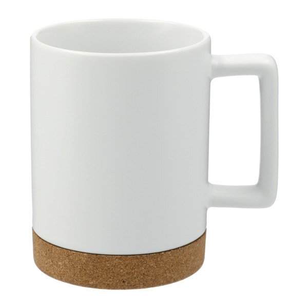 Bates Ceramic Mug w/ Cork Base, 15oz.