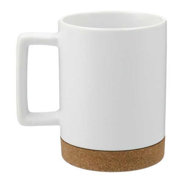 Bates Ceramic Mug w/ Cork Base, 15oz.