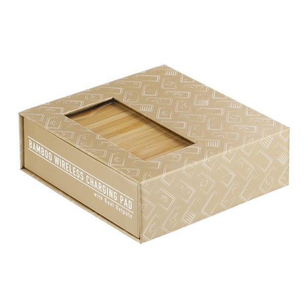 Bamboo Wireless Charging Pad w/ Dual Outputs