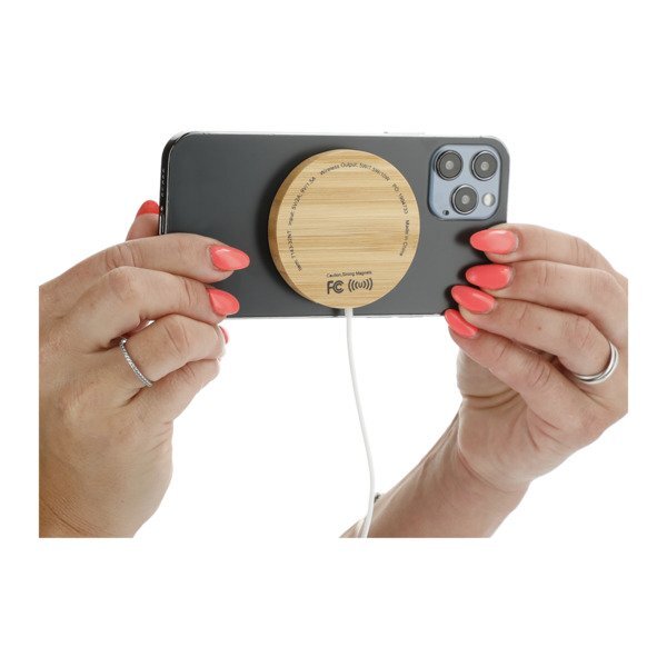 Bamboo MagClick® Fast Wireless Charging Pad