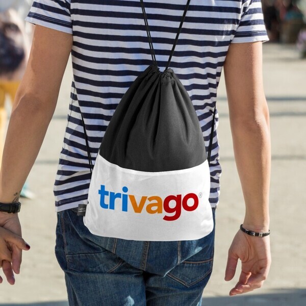 Dye Sublimated 300D Polyester Drawstring Backpack