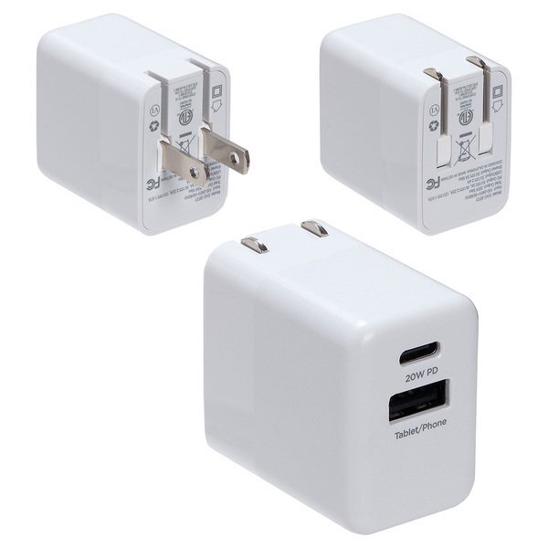 Sonic 20W Fast USB-C PD Charger w/ Dual Outputs