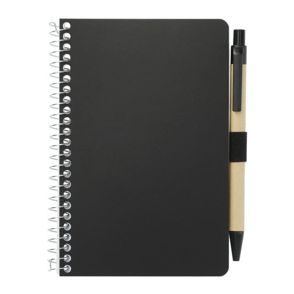 FSC Mix Pocket Spiral Notebook w/ Pen, 4" x 6"