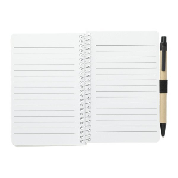 FSC Mix Pocket Spiral Notebook w/ Pen, 4" x 6"