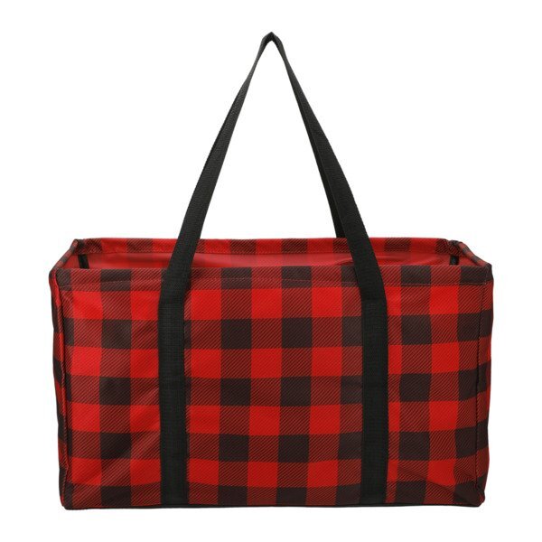 Buffalo Plaid Polyester Utility Tote
