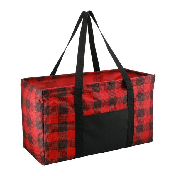 Buffalo Plaid Polyester Utility Tote