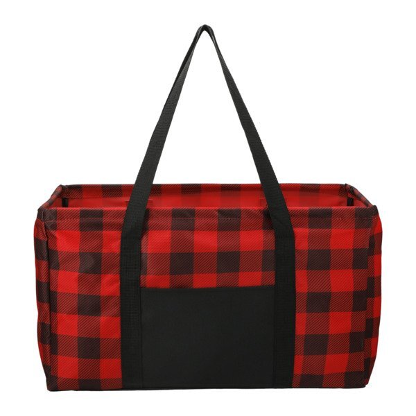 Buffalo Plaid Polyester Utility Tote