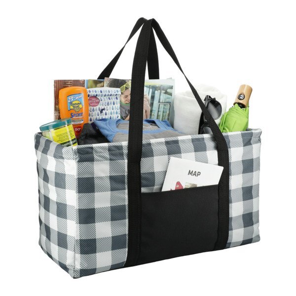 Buffalo Plaid Polyester Utility Tote