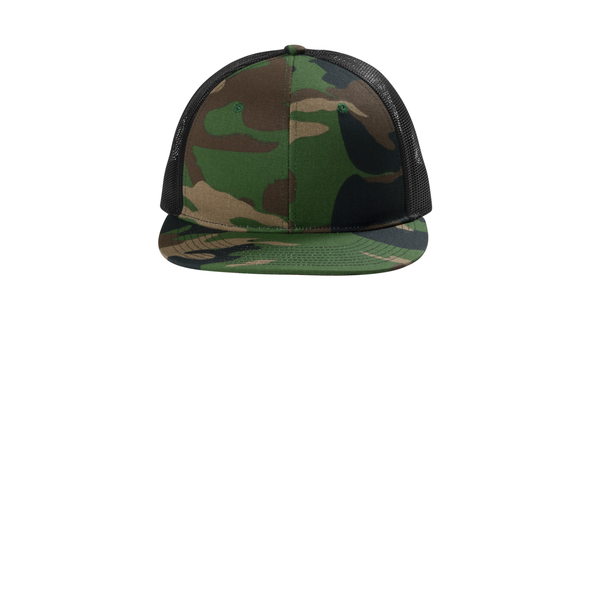 Port Authority® Structured Snapback Flat Bill Trucker Cap
