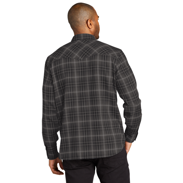 Port Authority® Long Sleeve Ombre Plaid Men's Shirt