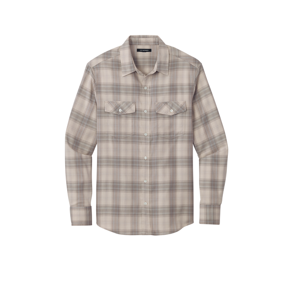 Port Authority® Long Sleeve Ombre Plaid Men's Shirt