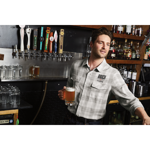 Port Authority® Long Sleeve Ombre Plaid Men's Shirt