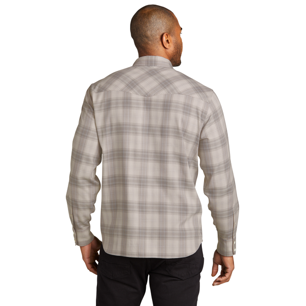 Port Authority® Long Sleeve Ombre Plaid Men's Shirt