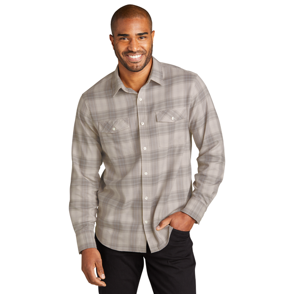 Port Authority® Long Sleeve Ombre Plaid Men's Shirt