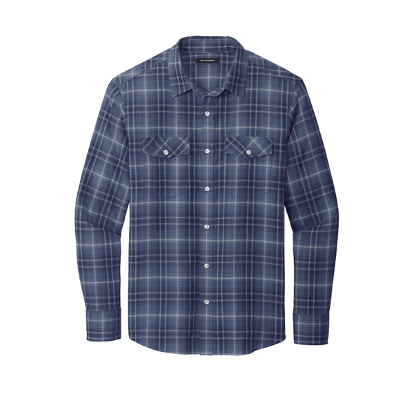Port Authority® Long Sleeve Ombre Plaid Men's Shirt