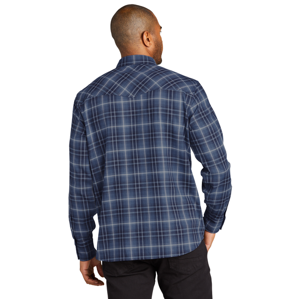 Port Authority® Long Sleeve Ombre Plaid Men's Shirt
