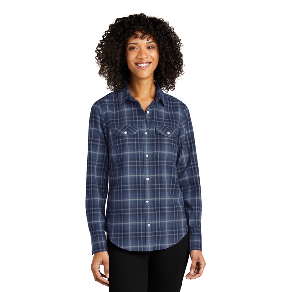 Port Authority® Long Sleeve Ombre Plaid Ladies' Shirt