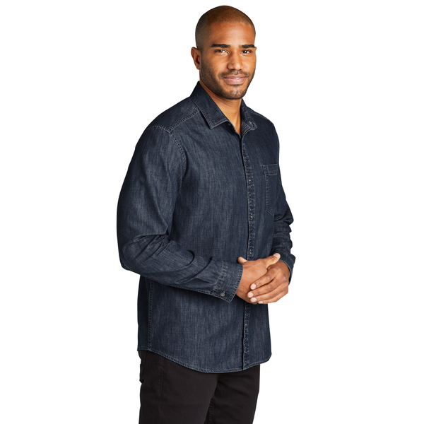 Port Authority® Long Sleeve Perfect Denim Men's Shirt