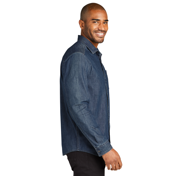 Port Authority® Long Sleeve Perfect Denim Men's Shirt