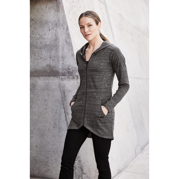 OGIO® Flux Poly/Cotton Full Zip Ladies' Hooded Jacket