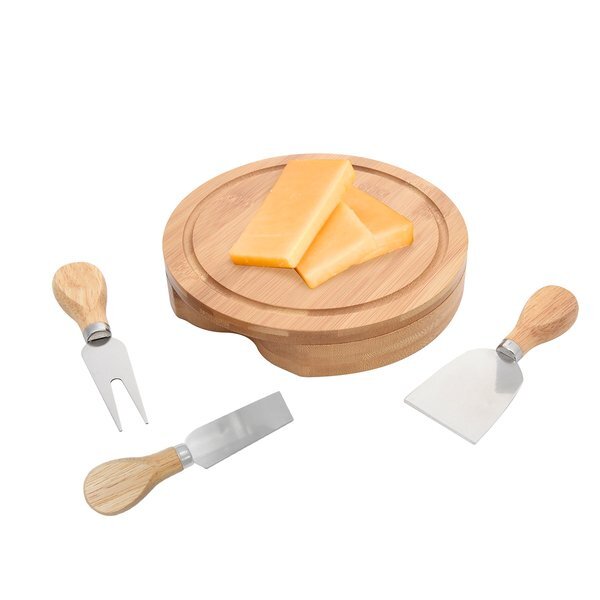 Three-Piece Bamboo Cheese Server Set