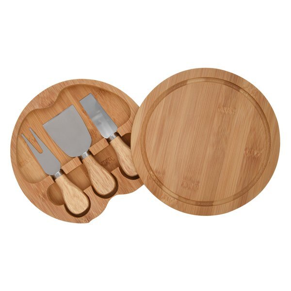 Three-Piece Bamboo Cheese Server Set