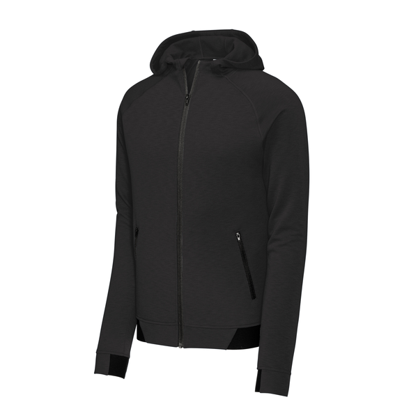 Sport-Tek® PosiCharge® Strive Poly/Cotton Fleece Hooded Men's Full-Zip