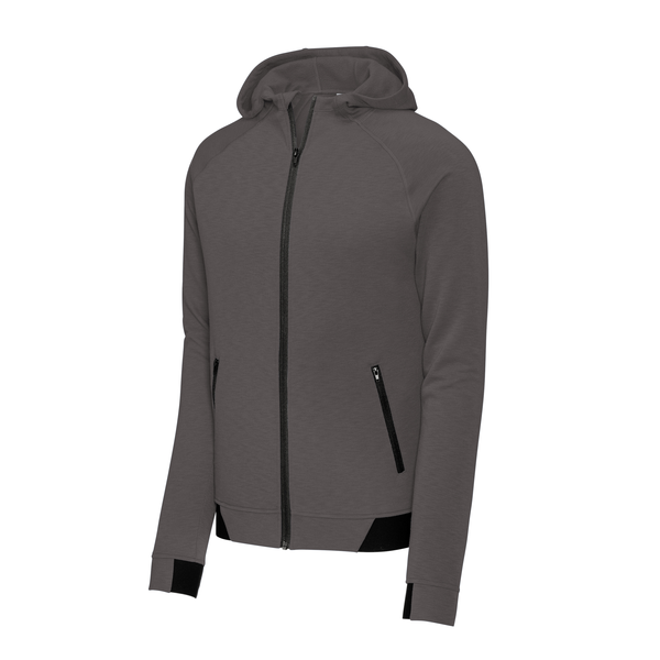 Sport-Tek® PosiCharge® Strive Poly/Cotton Fleece Hooded Men's Full-Zip