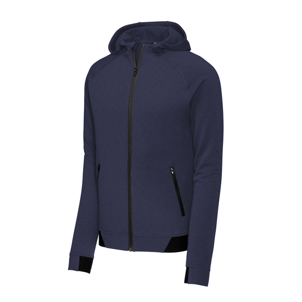 Sport-Tek® PosiCharge® Strive Poly/Cotton Fleece Hooded Men's Full-Zip