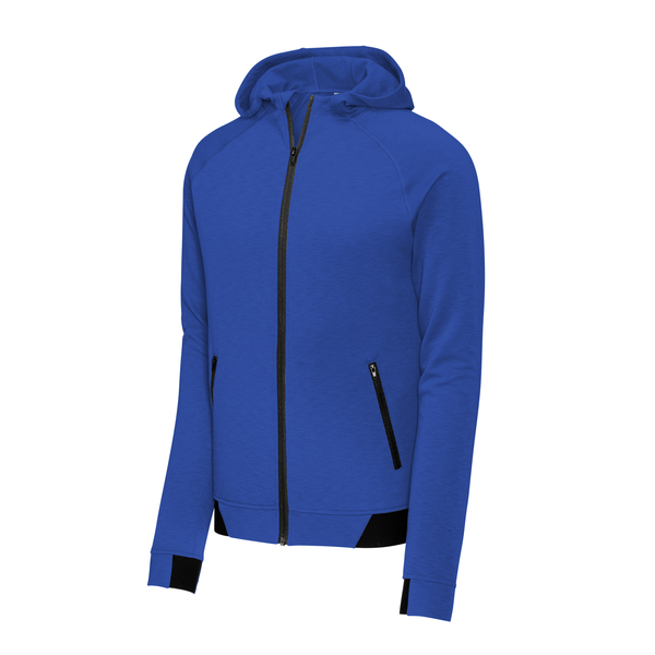 Sport-Tek® PosiCharge® Strive Poly/Cotton Fleece Hooded Men's Full-Zip