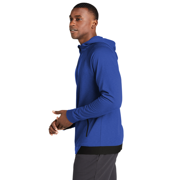 Sport-Tek® PosiCharge® Strive Poly/Cotton Fleece Hooded Men's Full-Zip